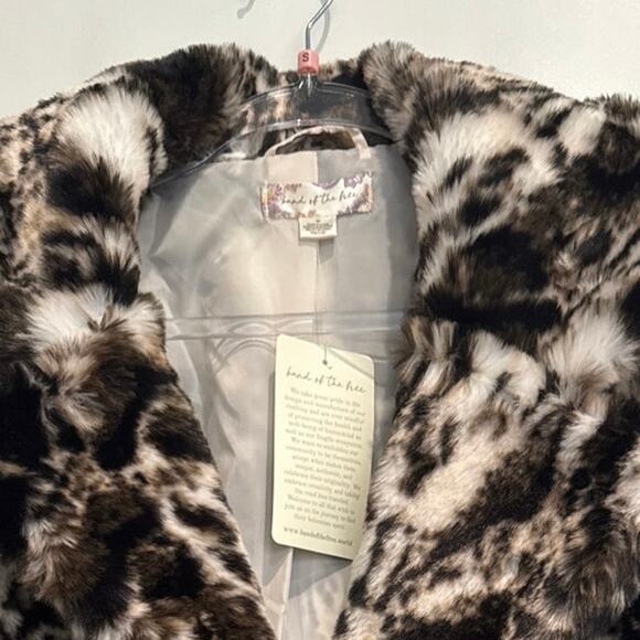 MSRP $100 ✨ Band of the Free “Clarke” Leopard Faux Fur Jacket – Size Medium ✨ - Picture 7 of 8